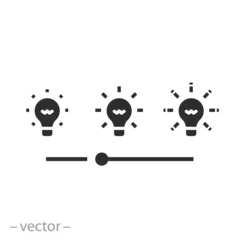 Poster lighting slider icon, brightness control, managing level light, flat symbol on white background - vector illustration eps10 © Yurii