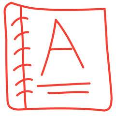 Hand Drawn Book Outline Color