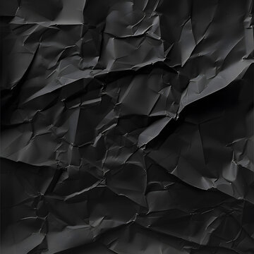 black paper with very subtle minor wrinkles and creases. crumpled black paper sheet, dark texture backdrop