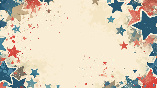Background image with red white and blue Americana theme