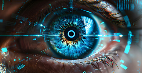 graphic chart, man's third eye connected to a taichi background