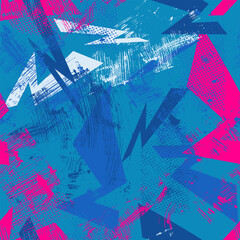 Abstract urban seamless pattern with grunge spots and curved shapes for apparel things, textile, texture, backgrounds and to print on fabric and other design things