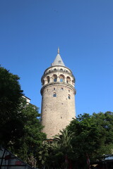 Fototapeta na wymiar Galata tower based in Beyoglu, one of the best visited place in Istanbul.