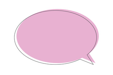 Fototapeta premium The cloud of dialogue is a cute flat comic book style