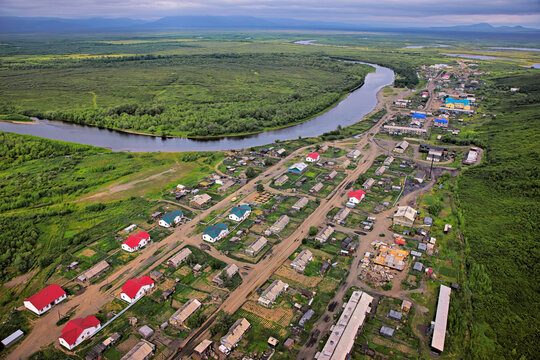 Remote fishing town of Khailino in Russia