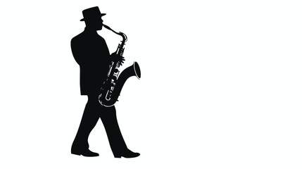 Saxophone silhouette icon