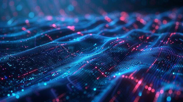 A mathematical and logical visualization of an algorithm operating within the azure cloud reflecting the sophistication of technology data science and machine code in the realm of digital re