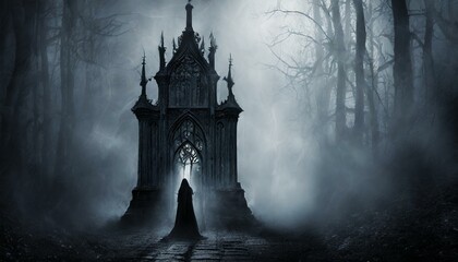 Obraz premium Paranormal Dark Fantasy. Realm of Shadows. Gothic Demon
