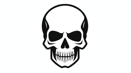 Skull icon. Halloween icon silloutte icon flat vector