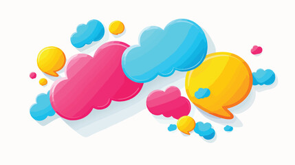 Speech bubbles icon stock vector illustration flat