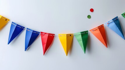 Party garland with decorative festive flags