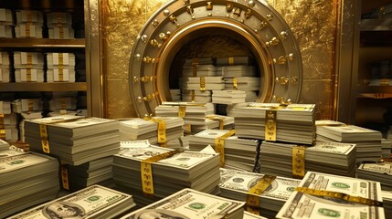 Wealth of a Bank Vault A Golden Opportunity with Overflowing Cash