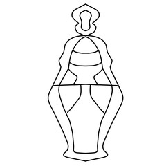 Hand Drawn Ramadan Lantern Vector line