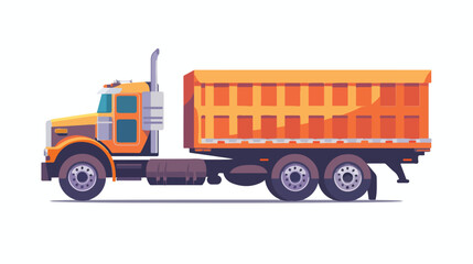 Truck vector icon  flat vector isolated on white background