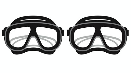 Vector illustration of snorkel glasses icon or logo  - obrazy, fototapety, plakaty