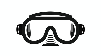 Vector illustration of snorkel glasses icon or logo u - obrazy, fototapety, plakaty