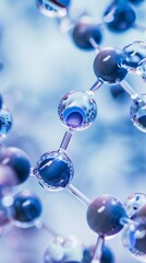 Pharmaceutical engineering breakthrough closeup of molecular study for disease treatment copy space