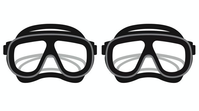 Vector illustration of snorkel glasses icon or logo 