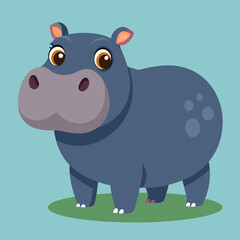 hippopotamus vector illustration