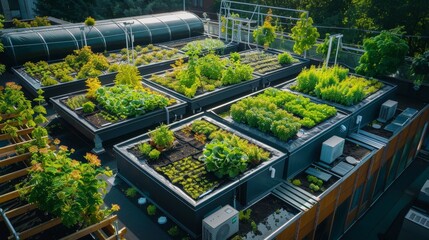 Gardening on the rooftop of the building