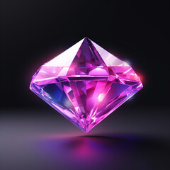 3d icon, one cartoon toy diamond,3d lllustration, sleek, game props сreated with Generative Ai