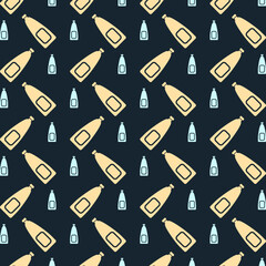 Bottle charming trendy multicolor repeating pattern vector illustration background