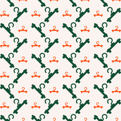 Hanger adorable trendy multicolor repeating pattern vector illustration background