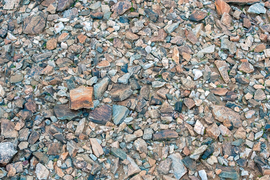 Shale and rock covering the ground in Alamo Lake State Park, Arizona, USA; Arizona, United States of America