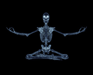 structural skeleton is doing yoga