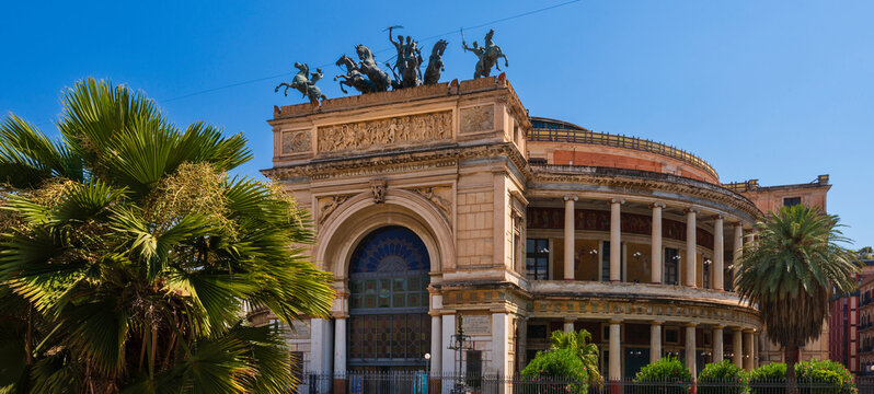 Politeama Theatre in Palermo, Italy; Palermo, Italy