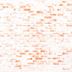 light brick wall with erased white paint, abstract background texture - 763393751