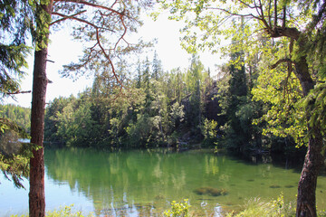 Forest lake in Sweden. Far from the people.