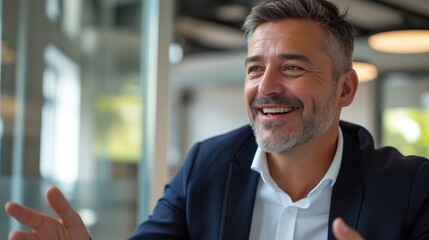 Business man in an office at work