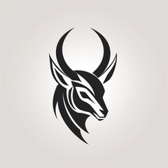Naklejka premium an icon that uses the head of an antelope as its image сreated with Generative Ai
