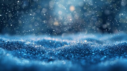 Winter magic unfolding as glistening frosty particles fill the air