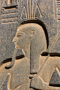 Hieroglyphs at the Luxor temple in Egypt. Luxor Temple Egypt was the house of Amon-Ra, an ancient Egyptian diety; Egypt
