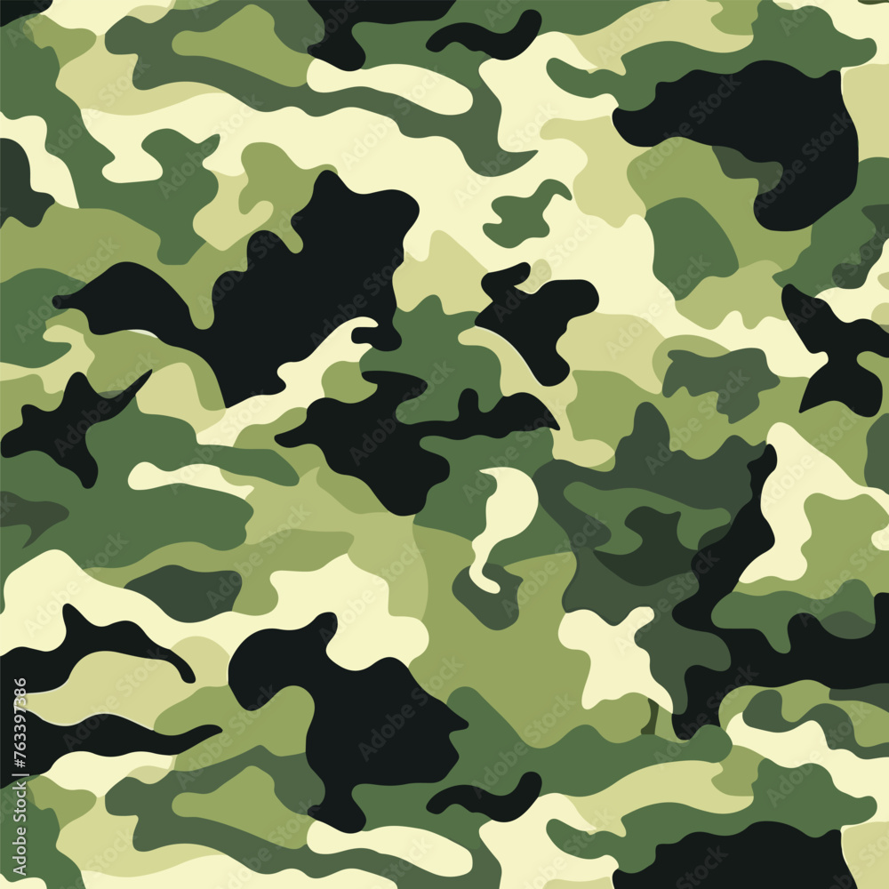 Wall mural a camouflage pattern with a black background.