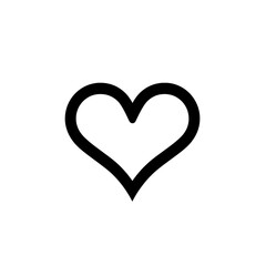 heart in the style of minimalist black line icon on a white background, clean and rounded edges сreated with Generative Ai