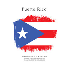 Flag of Puerto Rico vector illustration