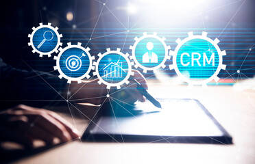 CRM, Customer relationship management concept