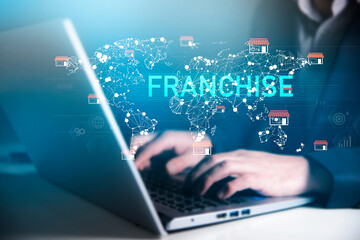 Franchise business model and strategy concept