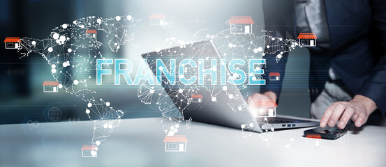 Franchise business model and strategy concept