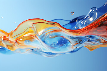 abstract background with colorful liquid, 3d rendering, computer generated images