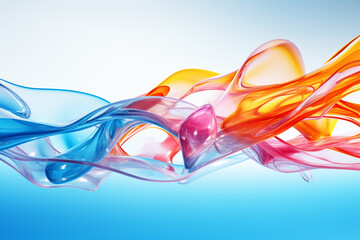 abstract background with colorful liquid, 3d rendering, computer generated images