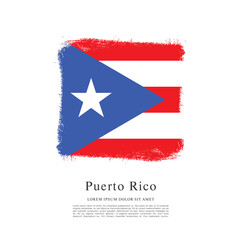 Flag of Puerto Rico vector illustration