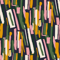 hand drawn multicolor geometric vertical stripes bright summer seamless pattern