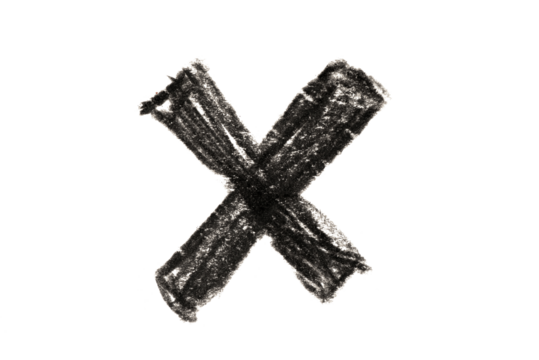 A bold black cross isolated on a white background. A symbol for illustrations, logos and graphics.