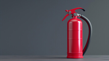 Red Fire extinguisher studio shot .