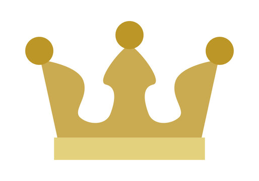 Icono dorado de una corona en fondo blanco.