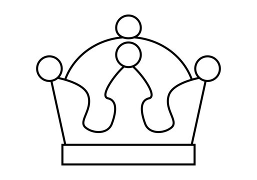 Icono negro de corona en fondo blanco.